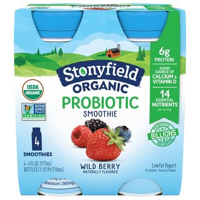 Stonyfield Organic Wild Berry,Probiotic 6/4/6 Oz [UNFI #13903]