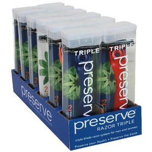 Preserve Triple Blade Razor Display 12/1 Pk [UNFI #65358] T