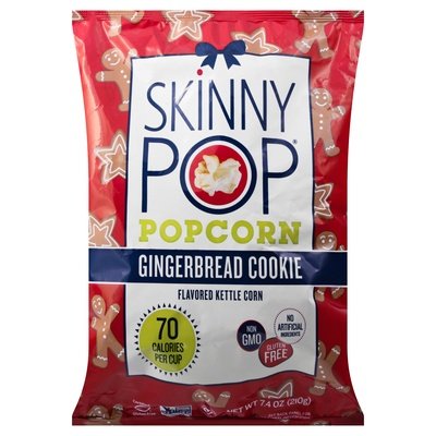 Skinnypop Popcorn Gingerbread Cookie Kettlecorn 6/7.4 Oz [UNFI #60131]