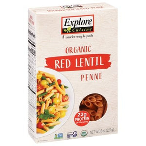 Explore Cuisine Red Lentil Penne 6/8 Oz [UNFI #81994]