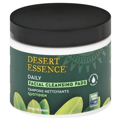 Desert Essence Nat Cleansing Pads W/Tea Tree Oil 50 Ct [UNFI #54282] T