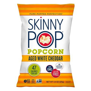 Skinnypop Popcorn Popcorn Aged White Cheddar 12/4.4 Oz [UNFI #80318]