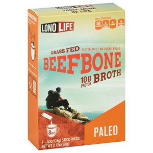 Lonolife Bone Broth Beef 4Pk Sticks 6/4/.53 Oz [UNFI #87383]