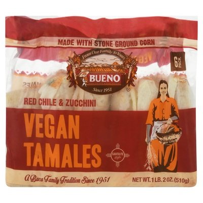 Buenatural Tamale Red Chile Veg 6 Ct 12/18 Oz [UNFI #70861]