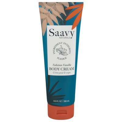 Saavy Naturals Tahitian Vanilla Body Cream 8.5 Oz [UNFI #16954] T