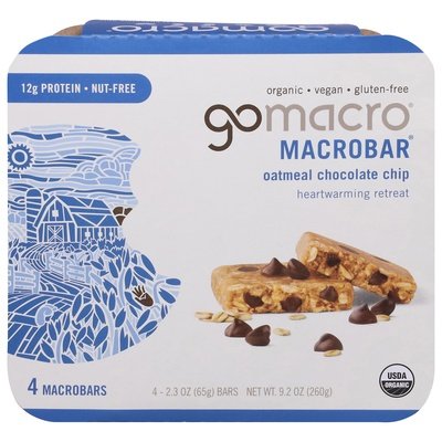 Gomacro Oatmeal Chocolate Chip 7/4/2.3 Oz [UNFI #44183]