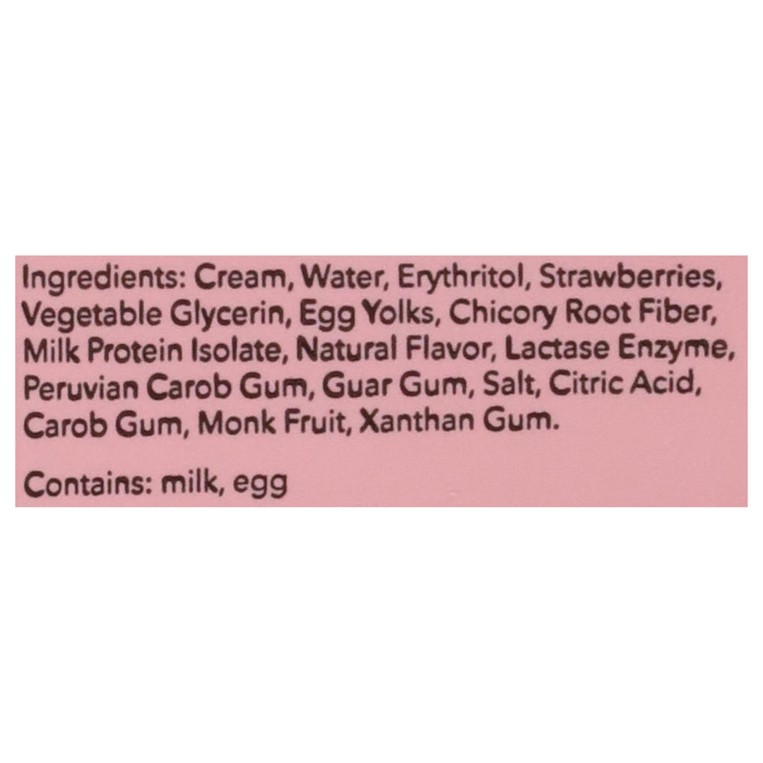 Rebel Ice Cream Strawberry 8/1 Pint [UNFI #70967]