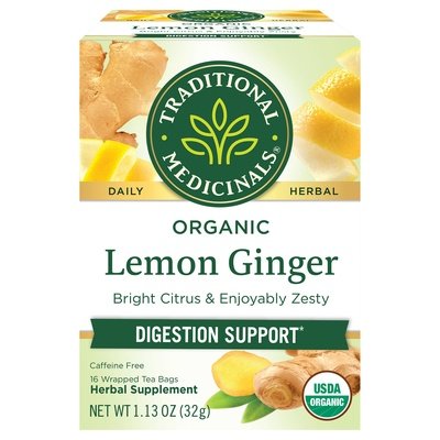 Traditional Medicinals Lemon Ginger 6/16 Bag [UNFI #09148] T