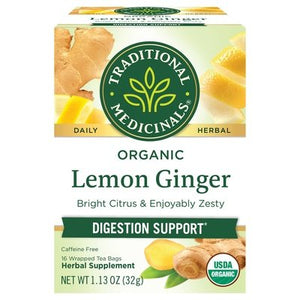 Traditional Medicinals Lemon Ginger 6/16 Bag [UNFI #09148] T