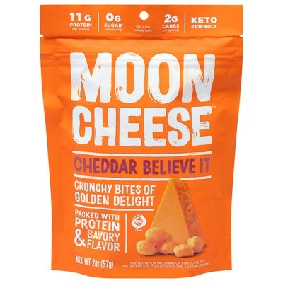 Moon Cheese Snack Cheddar Believe It 12/2 Oz [UNFI #28058]