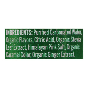 Nixie Sparkling Water Soda Ginger Ale Zero Sugar 12/12 Oz [UNFI #11354] T