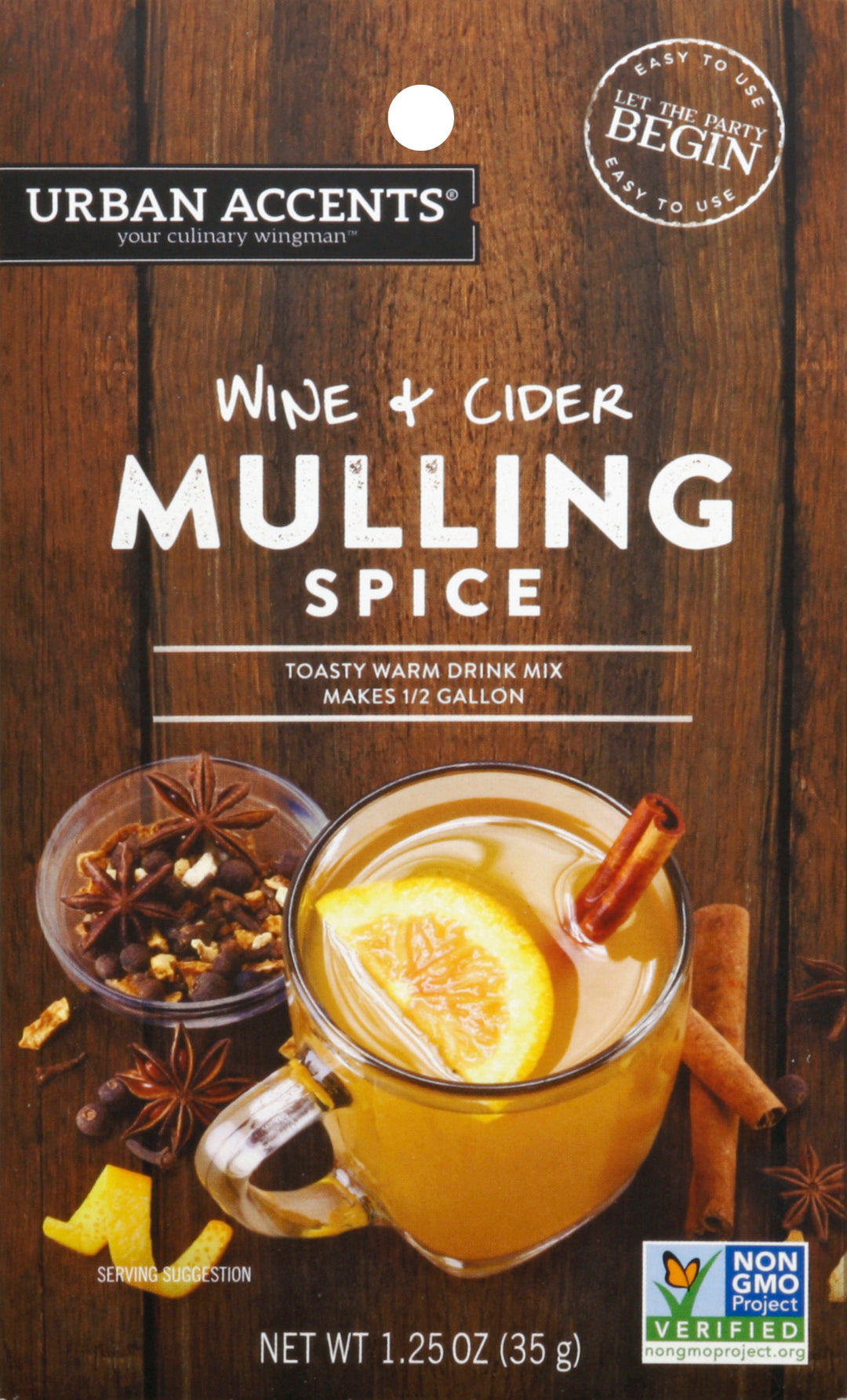Urban Accents Whole Mulling Spice Tent 6/1.25 Oz [UNFI #30203]