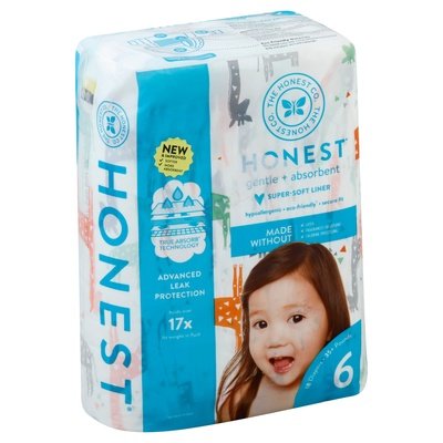 The Honest Co Diapers All The Letters Size 6 18 Ct [UNFI #89905] T