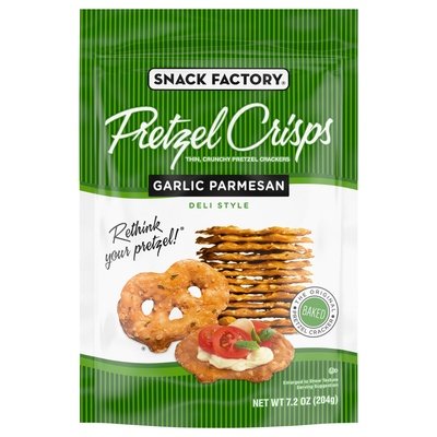 Pretzel Crisps Garlic Parmesan 12/7.2 Oz [UNFI #18056]