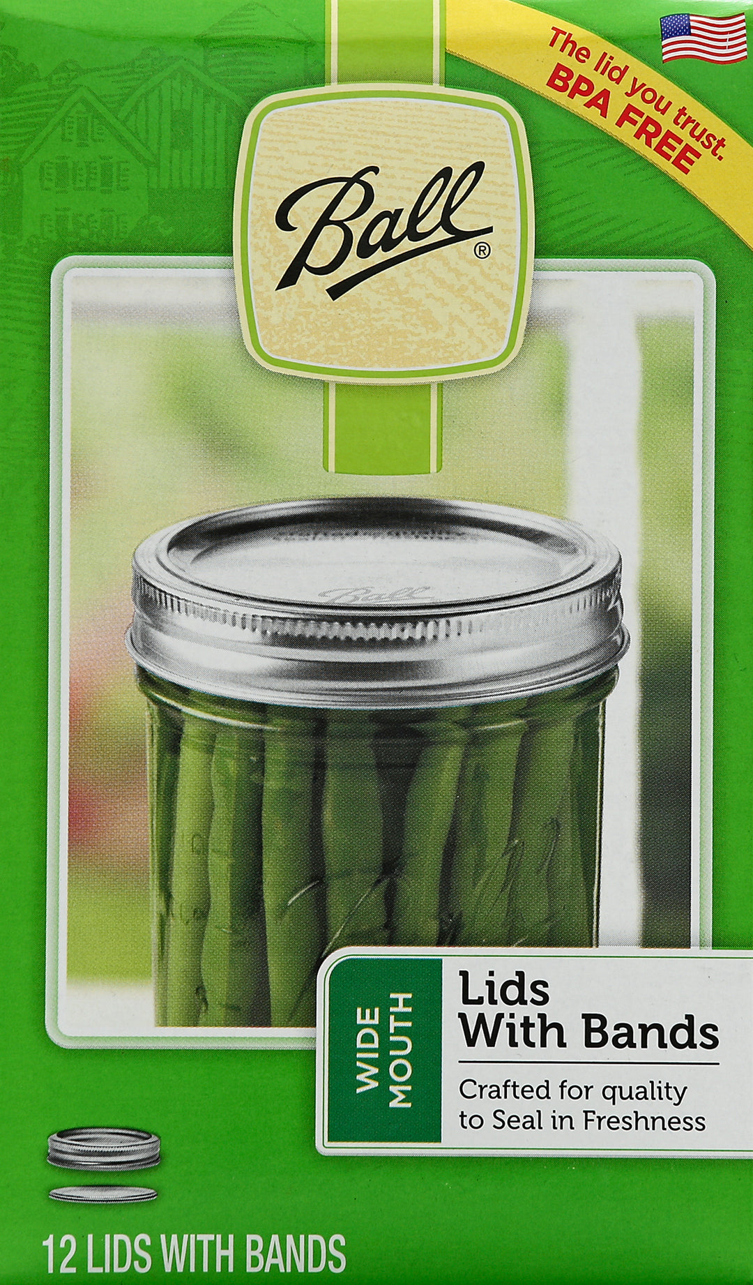 Ball Canning Wide Mouth Lids & Bands 12/12 Ct [UNFI #15737] T