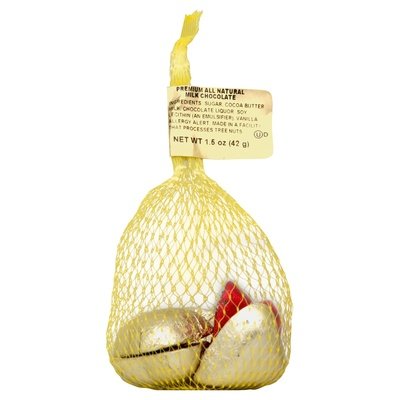 Thompson Chocolate Red & Gold Milk Choc Hearts Mesh 24/1.5 Oz [UNFI #19615]