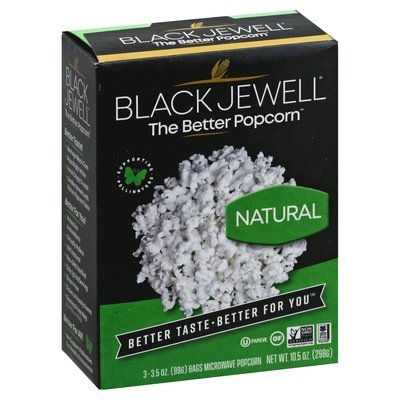 Black Jewell Popcorn Natural Microwavable 6/10.5 Oz [UNFI #79627]