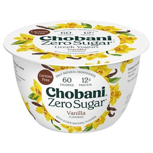 Chobani Vanilla Yogurt - Zero Sugar 12/5.3 Oz [UNFI #11248]