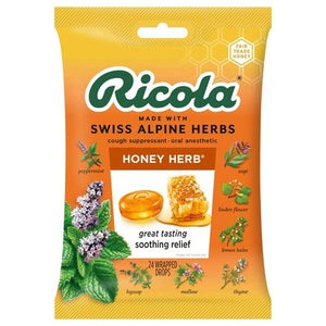 Ricola Cough Drops,Honey Herb 8/24 Ct [UNFI #88365] T