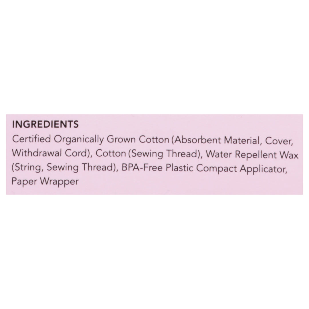 Rael Inc Tampon,Cotton Core Regular 18 Ct [UNFI #47118] T