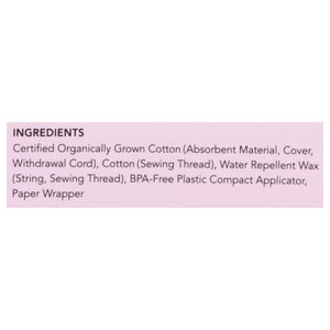 Rael Inc Tampon,Cotton Core Regular 18 Ct [UNFI #47118] T