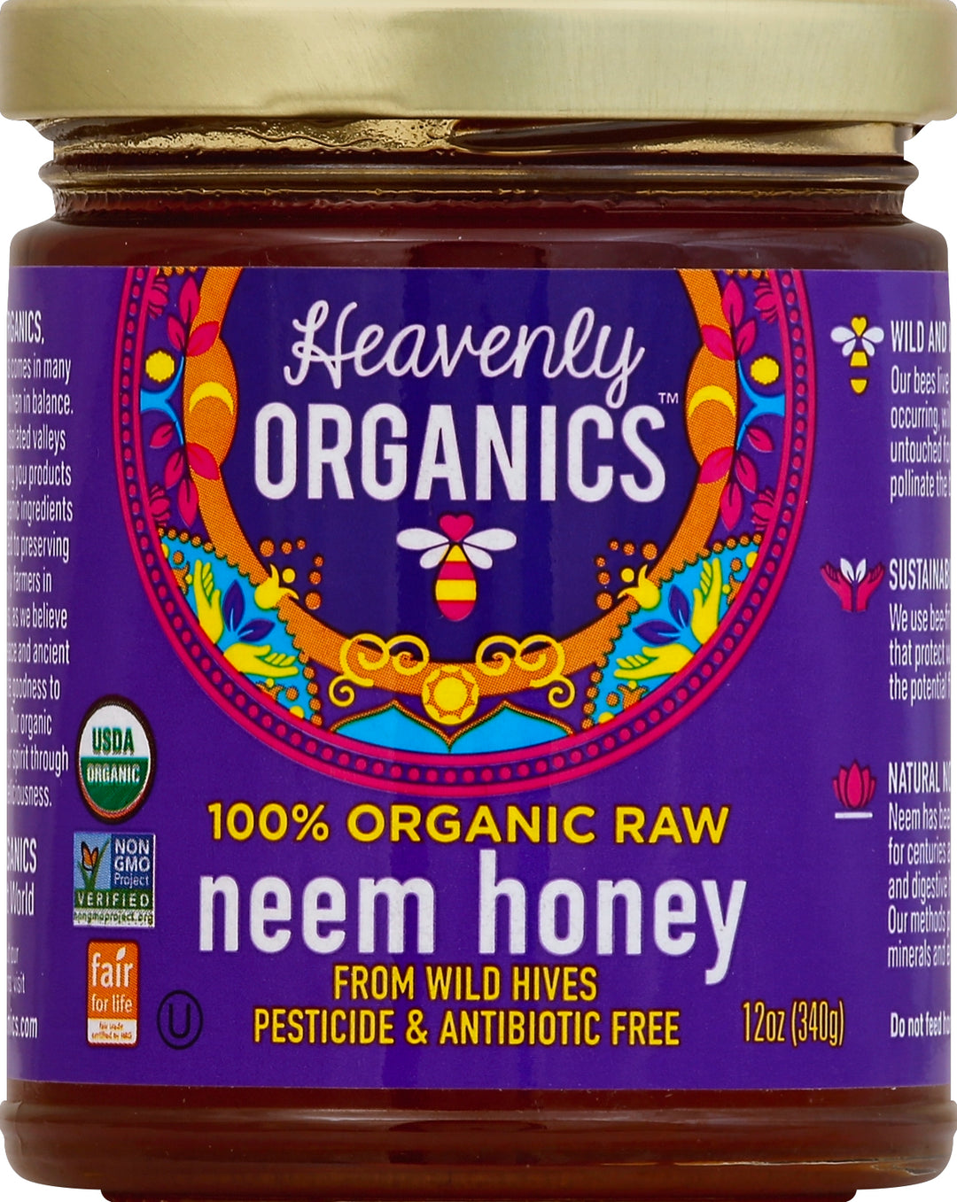 Heavenly Organics Raw Neem Honey 6/12 Oz [UNFI #30607]