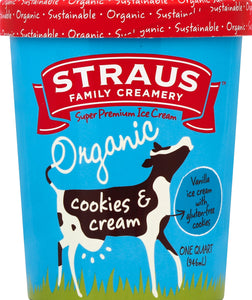 Straus Family Creamery Cookies & Cream Og2 6/1 QT [UNFI #74364]