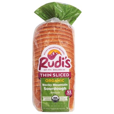 Rudis Rocky Mountain Bakery Rocky Mountain Sourdough Thin Sliced 8/18 Oz [UNFI #29312]