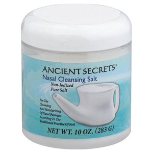 Ancient Secrets Nasal Cleansing Salt Jar 10 Oz [UNFI #61654] T