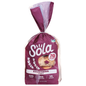 Sola Everything Bagels 6/12.4 Oz [UNFI #18142]