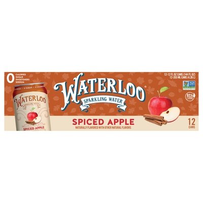 Waterloo Spiced Apple Sparkling Water 2/12/12 Oz [UNFI #12609] T
