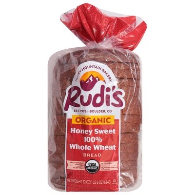Rudis Rocky Mountain Bakery Honey Sweet Ww 8/22 Oz [UNFI #77781]