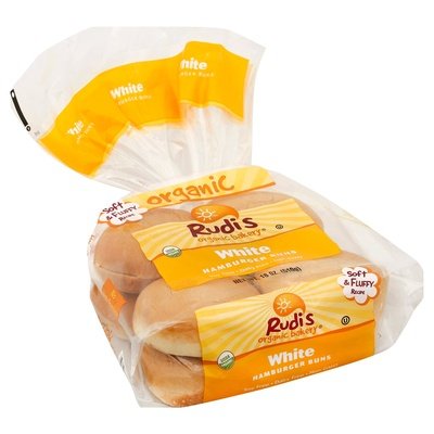 Rudis Rocky Mountain Bakery White Hamburger Buns 8Ct 7/18 Oz [UNFI #77823]