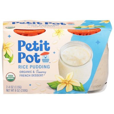 Petit Pot Rice Pudding,Vanilla,2Pk 4/8 Oz [UNFI #71294]