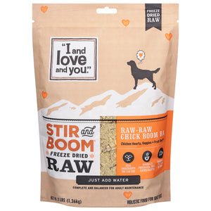 I And Love And You Dog Food Raw Raw Chick Boom 4/3 LB [UNFI #39308] T