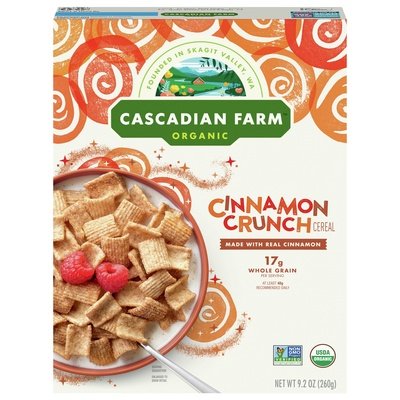 Cascadian Farm Cinnamon Crunch 10/9.2 Oz [UNFI #58215]