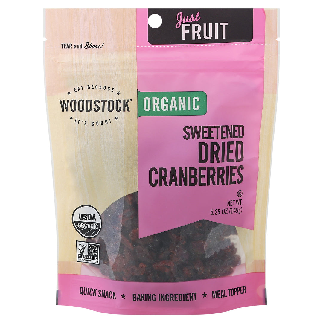 Woodstock Sweetened Dried Cranberries Og2 8/5.25 OZ [UNFI #88145]