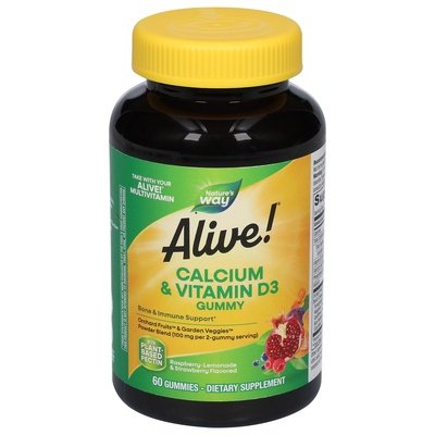 Natures Way Alive Calcium Gummies 60 Ct [UNFI #62178] T