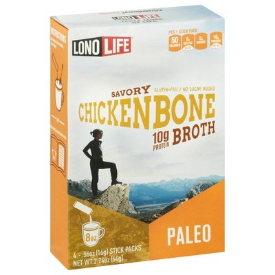 Lonolife Bone Broth Chicken,4Pk Sticks 6/4/.56 Oz [UNFI #87384]