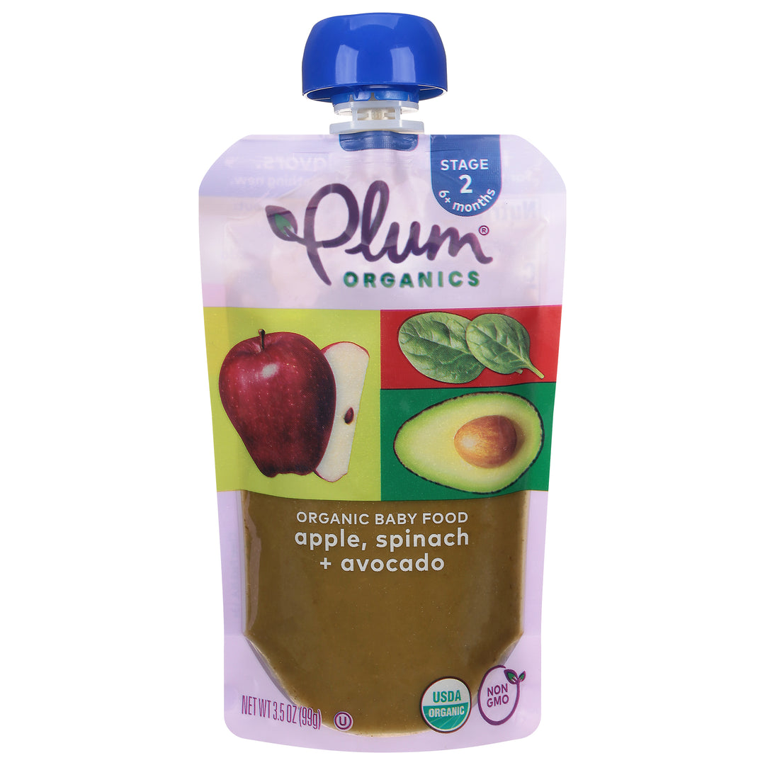 Plum Organics Apple Spinach Avocado 12/3.5 Oz [UNFI #42702]