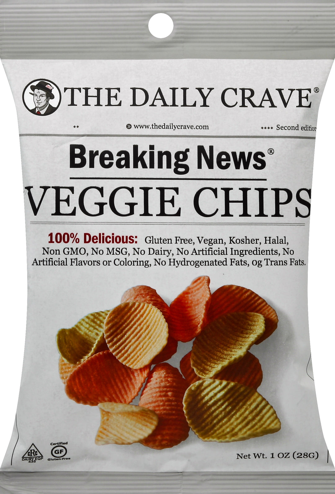 The Daily Crave Veggie Chips 24/1 Oz [UNFI #80184]