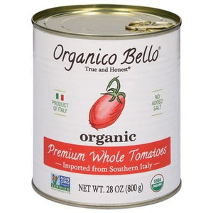 Organico Bello Canned Italian Whole Tomatoes 12/28 Oz [UNFI #20649]