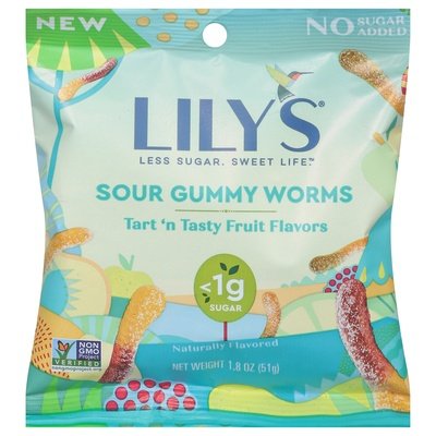 Lilys Gummy Worms Sour Fruit 12/1.8 Oz [UNFI #89367]