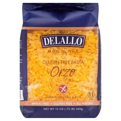 Delallo Orzo #65 Wheat/Gluten Free 12/12 Oz [UNFI #27966]