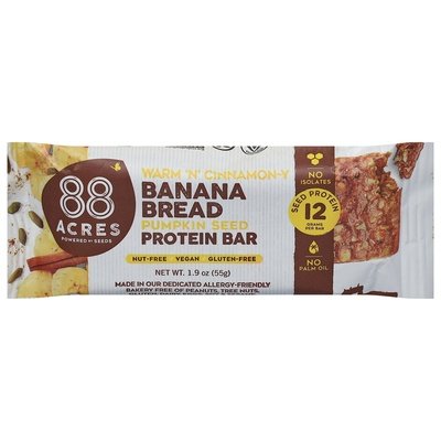 88 Acres Banana Bread Protein Bar 9/1.9 Oz [UNFI #83721]