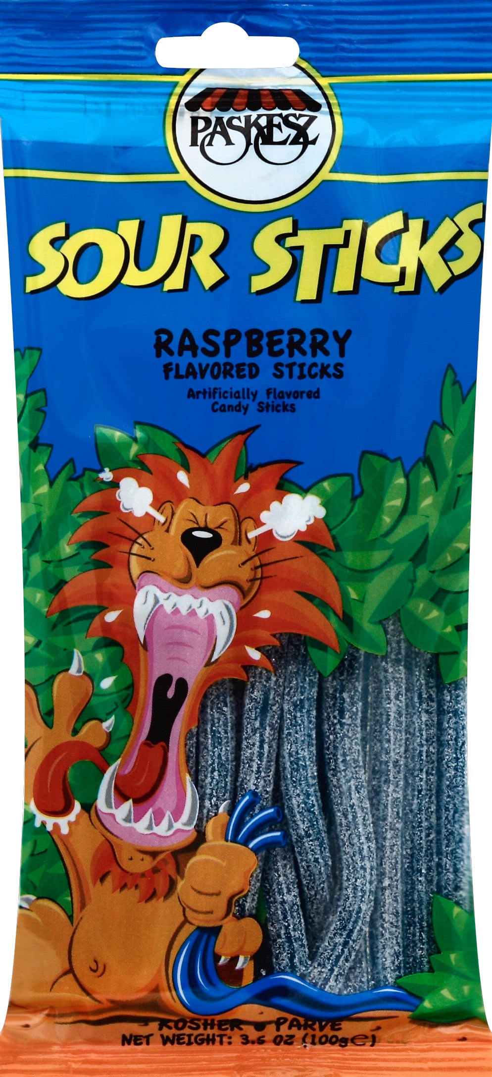Paskesz Sour Sticks,Raspberry 24/3.5 Oz [UNFI #55834]