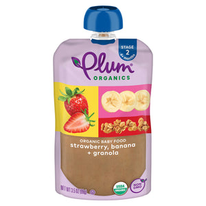 Plum Organics Strawberry Banana + Granola 12/3.5 Oz [UNFI #42703]