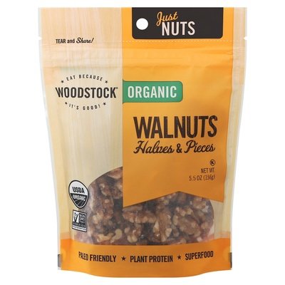 Woodstock Walnuts Halves & Pieces 8/5.5 Oz [UNFI #06754]