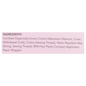 Rael Inc Tampon,Cotton Core Super 18 Ct [UNFI #47127] T