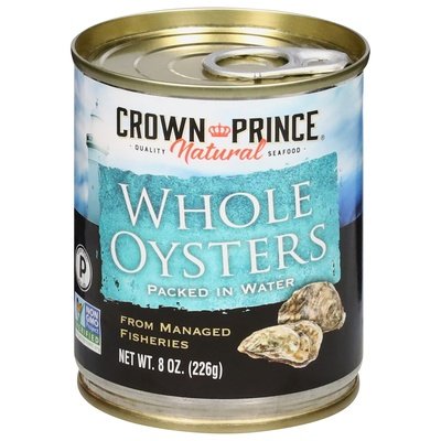 Crown Prince Oysters Whole Boiled 12/8 Oz [UNFI #24023]